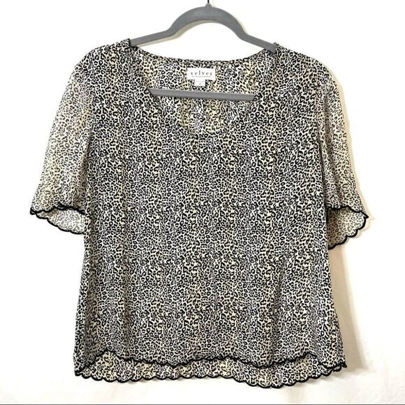 Velvet by Graham & Spencer Tops - Graham & Spencer Olivia Leopard Printed Blouse